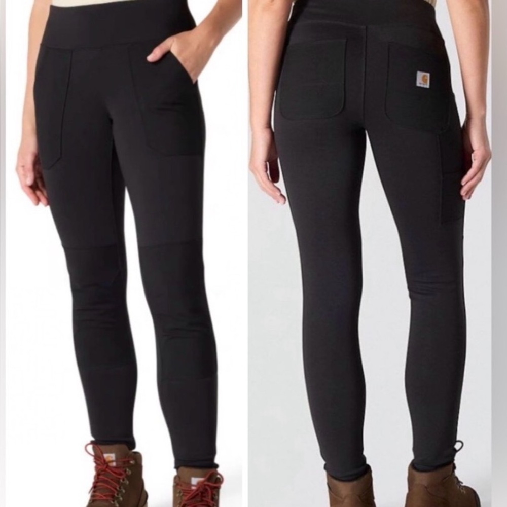 CARHARTT Women’s Force Fitted Midweight Utility Legging - Black Large Petite
